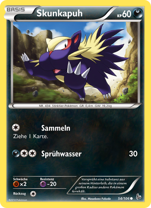 Skunkapuh 54 — Flashfire (German Pokémon TCG card)