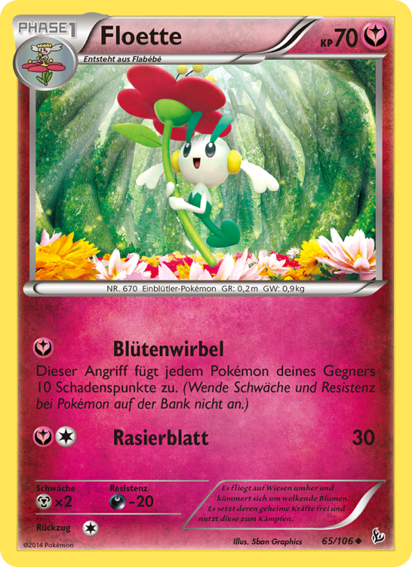 Floette 65 — Flammenmeer (German Pokémon TCG card)