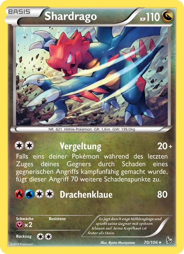 Shardrago 70 — Flashfire (German Pokémon TCG card)