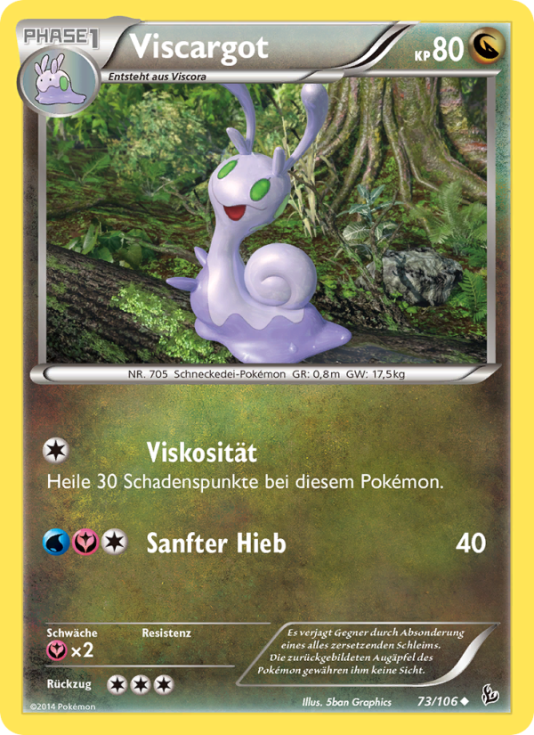 Viscargot 73 — Flashfire (German Pokémon TCG card)
