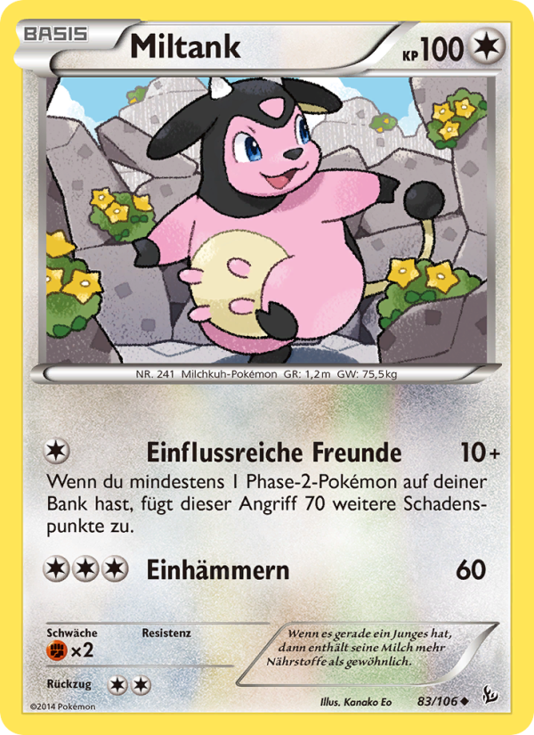 Miltank 83 — Flashfire (German Pokémon TCG card)