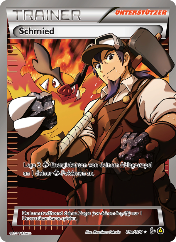 Schmied 88a — Flammenmeer (German Pokémon TCG card)