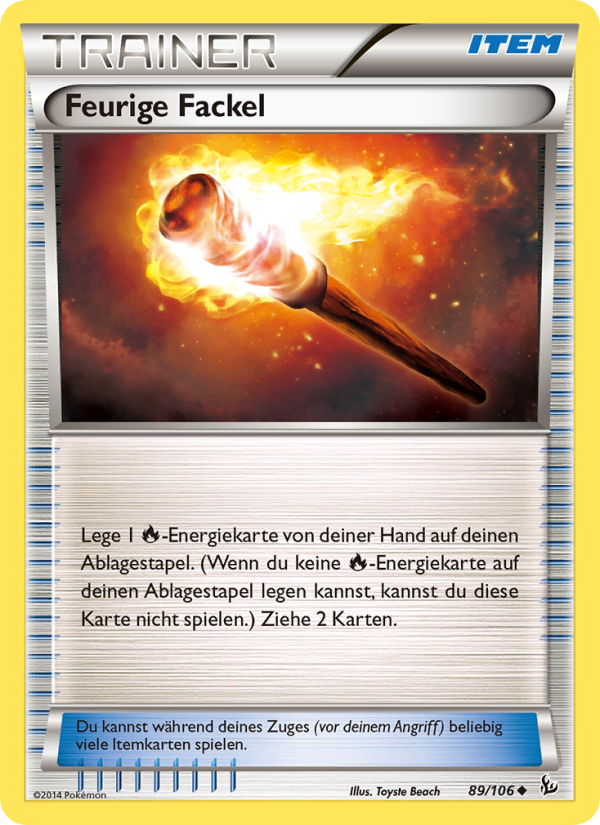 Feurige Fackel 89 — Flammenmeer (German Pokémon TCG card)
