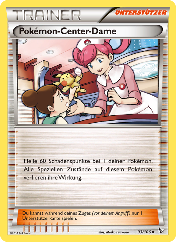 Pokémon-Center-Dame 93 — Flammenmeer (German Pokémon TCG card)