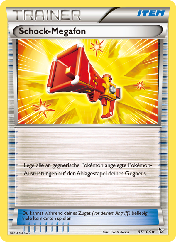 Schock-Megafon 97 — Flammenmeer (German Pokémon TCG card)