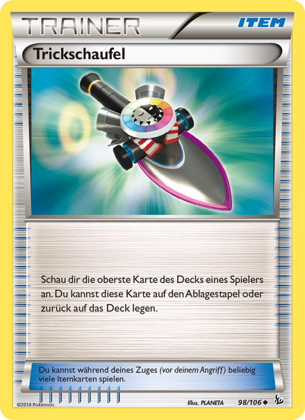 Trickschaufel 98 — Flammenmeer (German Pokémon TCG card)