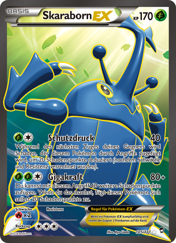 Skaraborn EX 105 — Fliegende Fäuste (German Pokémon TCG card)