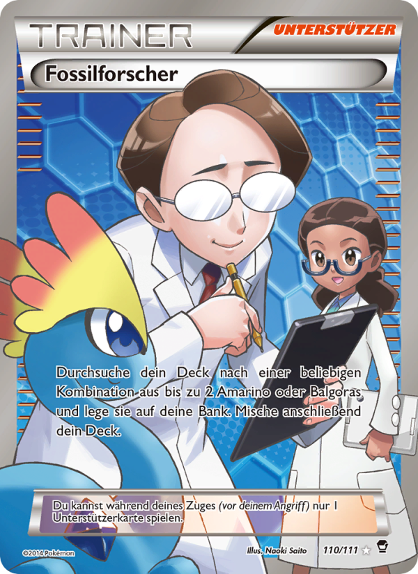 Fossilforscher 110 — Fliegende Fäuste (German Pokémon TCG card)