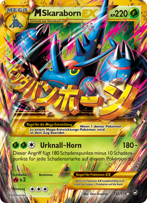 M Skaraborn EX 112 — Fliegende Fäuste (German Pokémon TCG card)