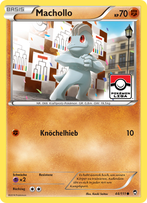 Machollo 44 — Fliegende Fäuste (German Pokémon TCG card)