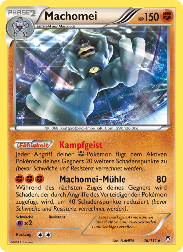 Machomei 46 — Fliegende Fäuste (German Pokémon TCG card)
