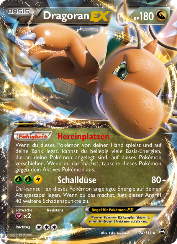 Dragoran EX 74 — Fliegende Fäuste (German Pokémon TCG card)