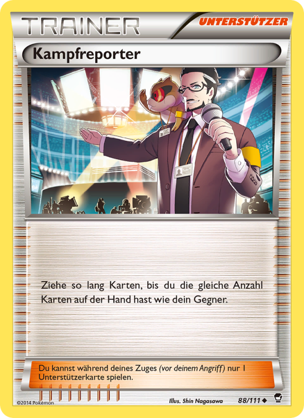 Kampfreporter 88 — Fliegende Fäuste (German Pokémon TCG card)