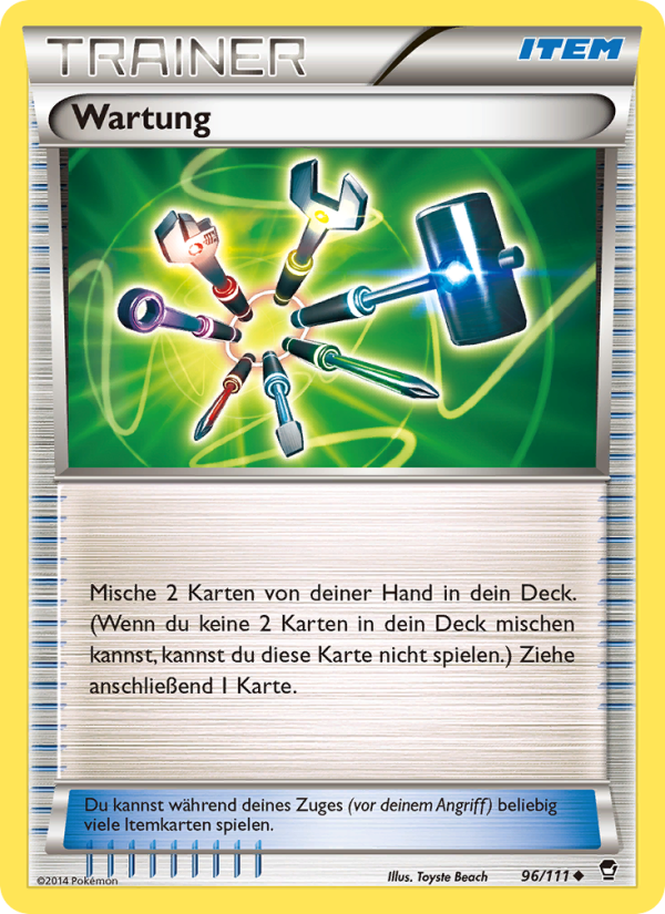 Wartung 96 — Fliegende Fäuste (German Pokémon TCG card)