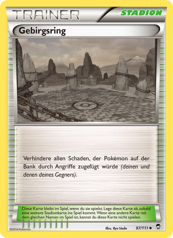 Gebirgsring 97 — Fliegende Fäuste (German Pokémon TCG card)