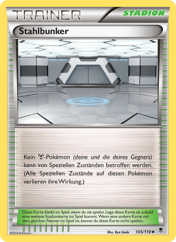 Stahlbunker 105 — Phantomkräfte (German Pokémon TCG card)