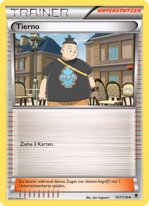 Tierno 107 — Phantomkräfte (German Pokémon TCG card)