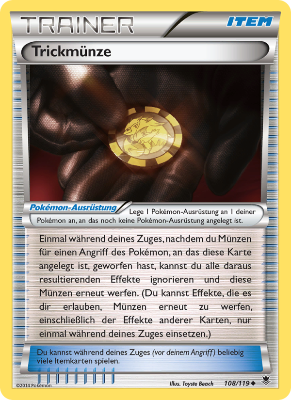 Trickmünze 108 — Phantomkräfte (German Pokémon TCG card)