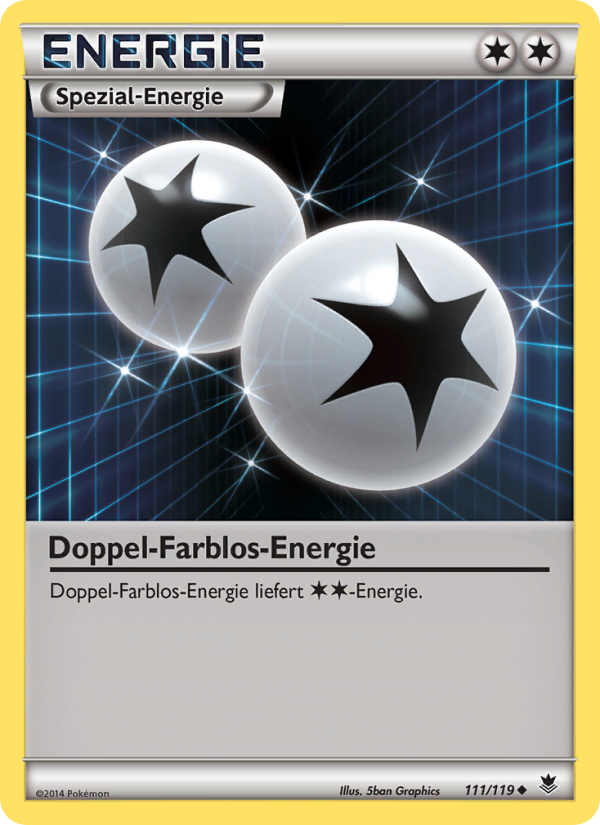 DoppelFarblosEnergie 111 — Phantomkräfte (German Pokémon TCG card)