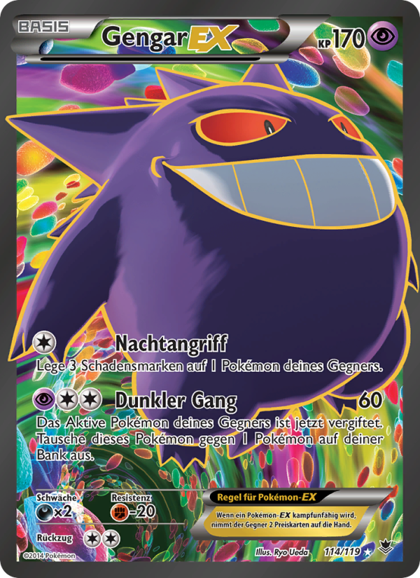 Gengar EX 114 — Phantomkräfte (German Pokémon TCG card)