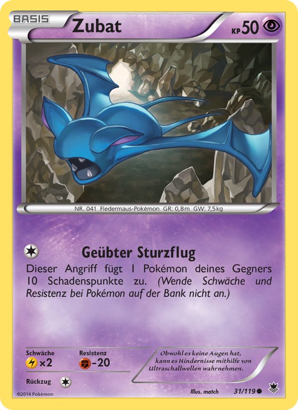 Zubat 31 — Phantomkräfte (German Pokémon TCG card)