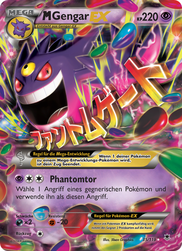 M-Gengar EX 35 — Phantomkräfte (German Pokémon TCG card)