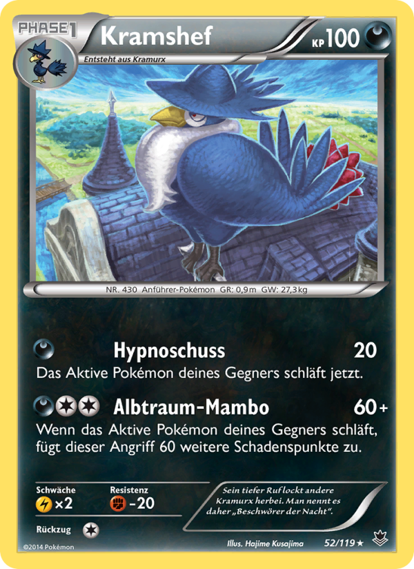 Kramshef 52 — Phantomkräfte (German Pokémon TCG card)