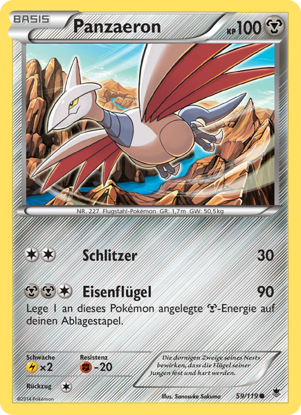Panzaeron 59 — Phantomkräfte (German Pokémon TCG card)