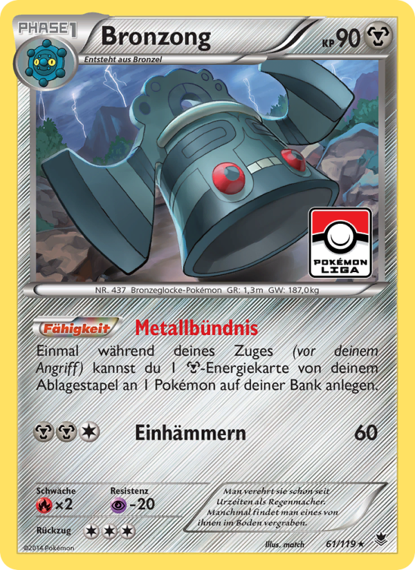 Bronzong 61 — Phantomkräfte (German Pokémon TCG card)