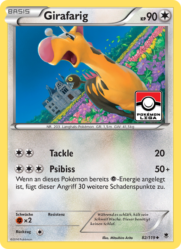 Girafarig 82 — Phantomkräfte (German Pokémon TCG card)