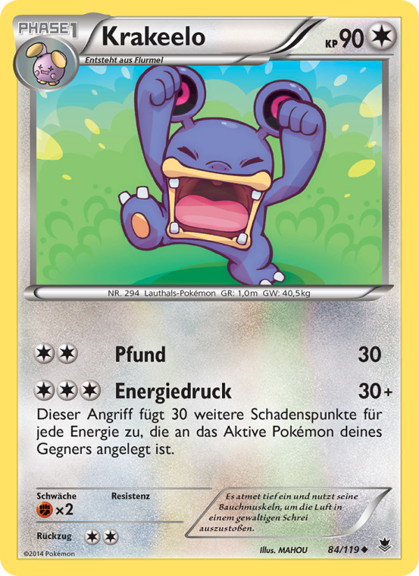Krakeelo 84 — Phantomkräfte (German Pokémon TCG card)