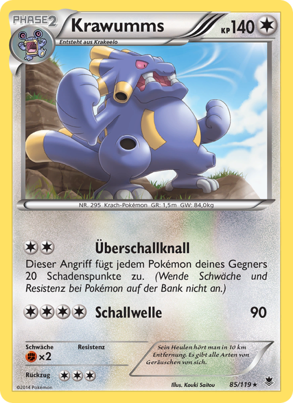 Krawumms 85 — Phantomkräfte (German Pokémon TCG card)