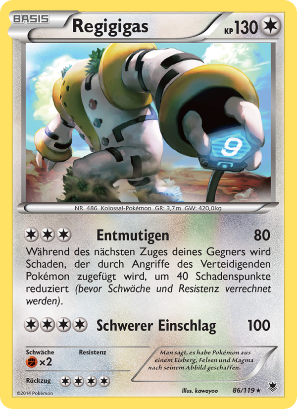 Regigigas 86 — Phantomkräfte (German Pokémon TCG card)