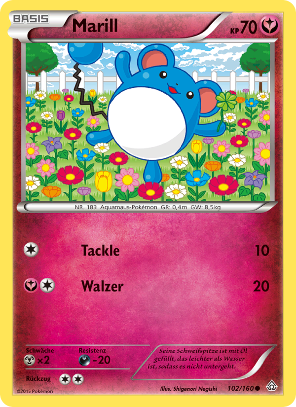 Marill 102 — Protoshock (German Pokémon TCG card)