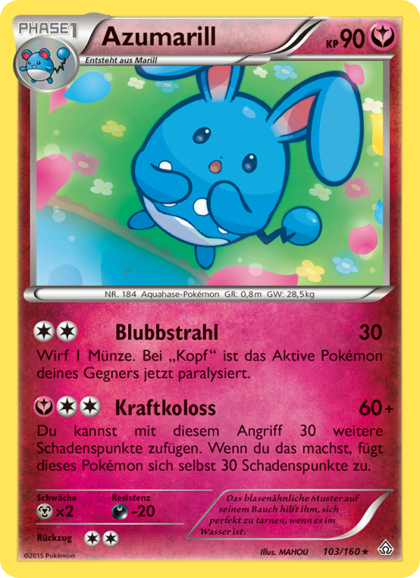 Azumarill 103 — Protoshock (German Pokémon TCG card)