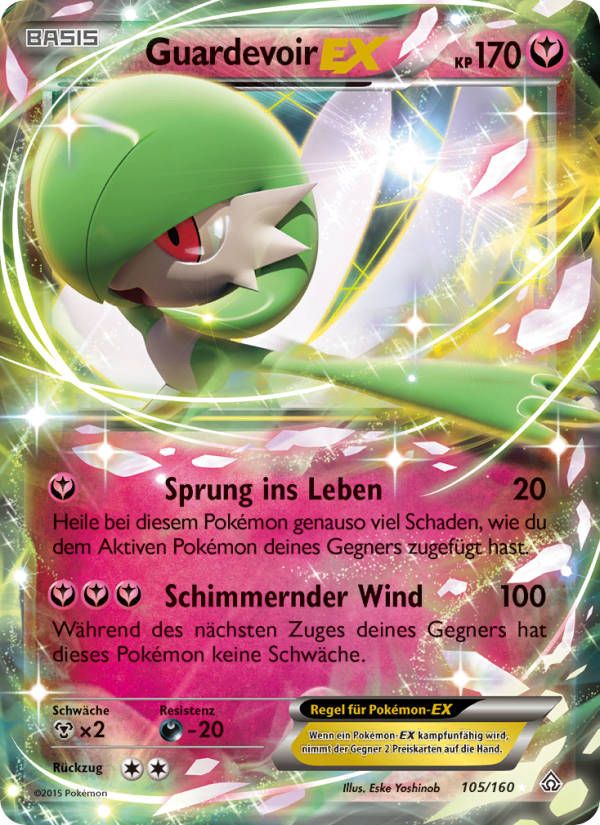 Guardevoir EX 105 — Protoshock (German Pokémon TCG card)
