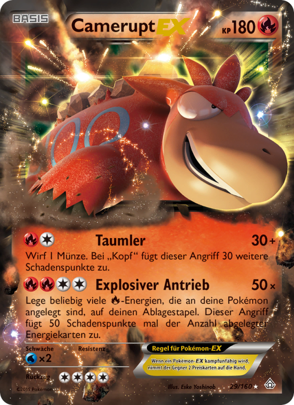 Camerupt EX 29 — Protoshock (German Pokémon TCG card)