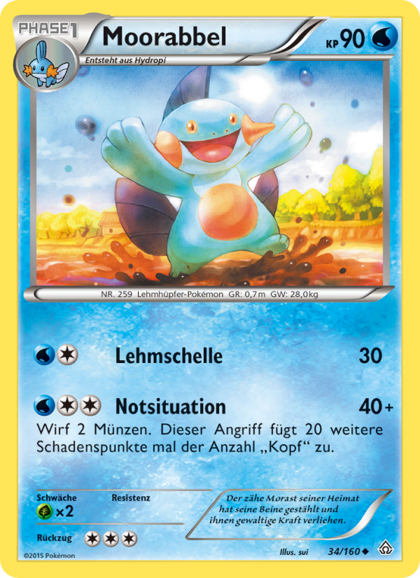 Moorabbel 34 — Protoshock (German Pokémon TCG card)
