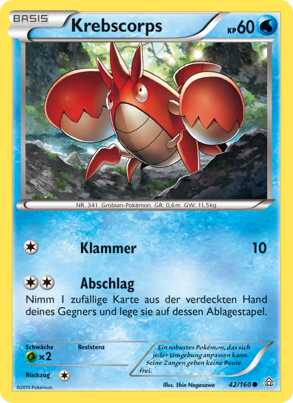 Krebscorps 42 — Protoshock (German Pokémon TCG card)