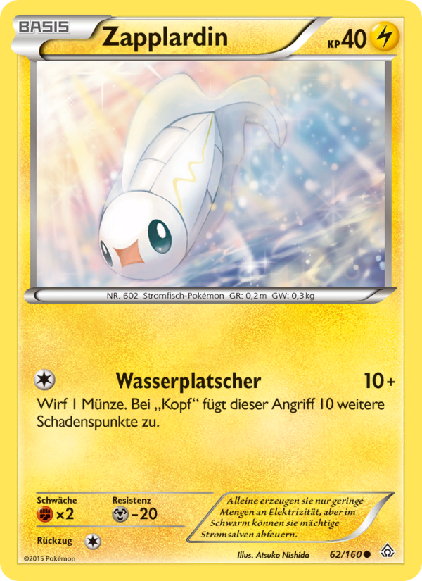 Zapplardin 62 — Protoshock (German Pokémon TCG card)