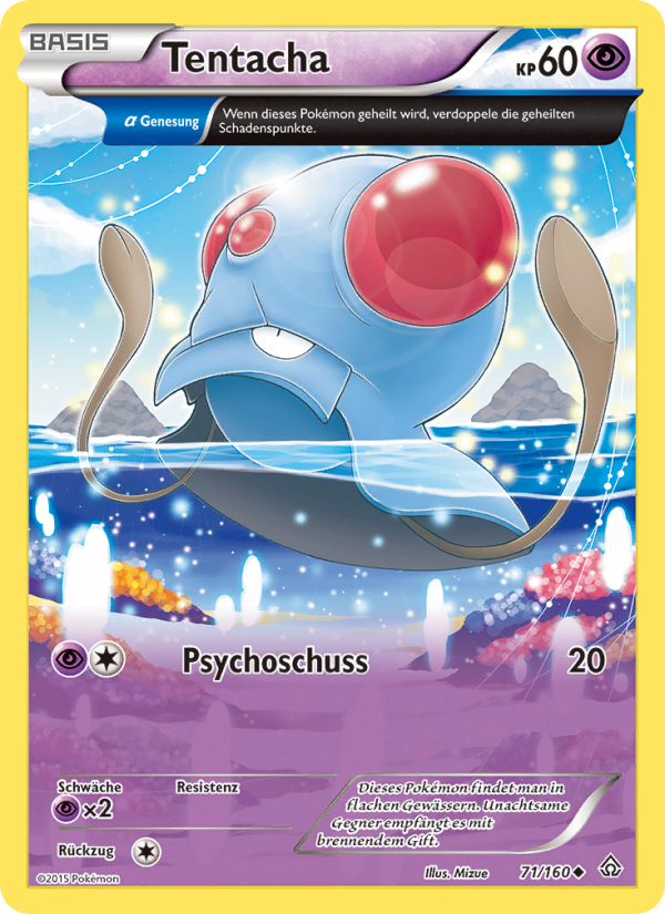 Tentacha 71 — Protoshock (German Pokémon TCG card)