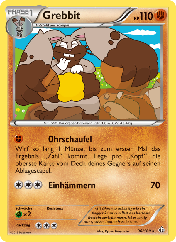 Grebbit 90 — Protoshock (German Pokémon TCG card)