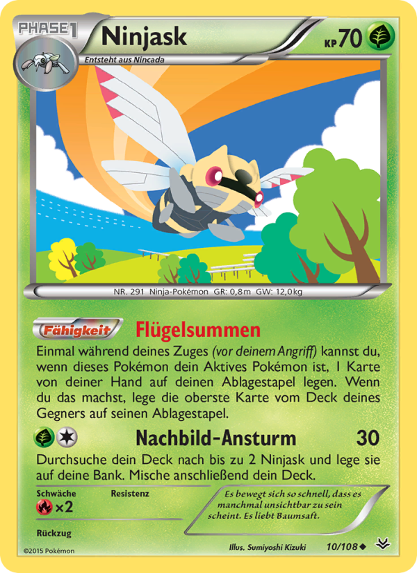 Ninjask 10 — Drachenleuchten (German Pokémon TCG card)