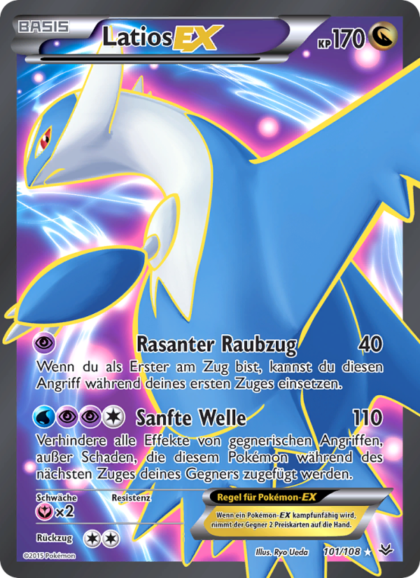 Latios EX 101 — Drachenleuchten (German Pokémon TCG card)