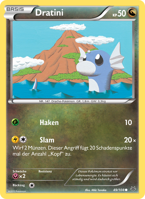 Dratini 49 — Drachenleuchten (German Pokémon TCG card)