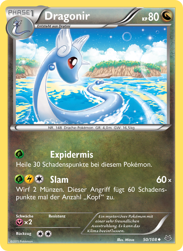 Dragonir 50 — Drachenleuchten (German Pokémon TCG card)