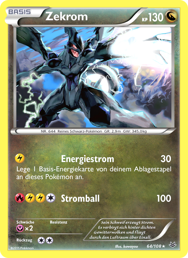 Zekrom 64 — Drachenleuchten (German Pokémon TCG card)