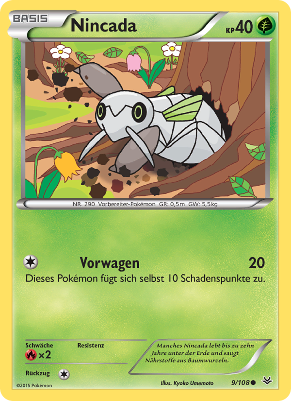 Nincada 9 — Drachenleuchten (German Pokémon TCG card)