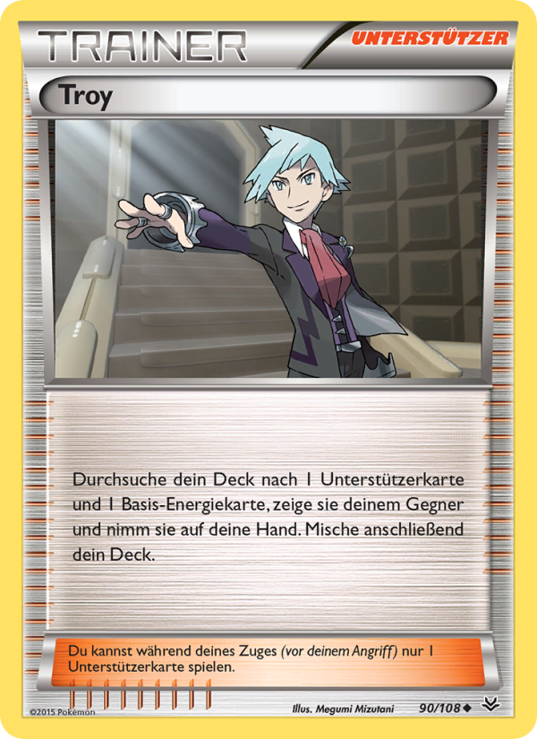 Troy 90 — Drachenleuchten (German Pokémon TCG card)