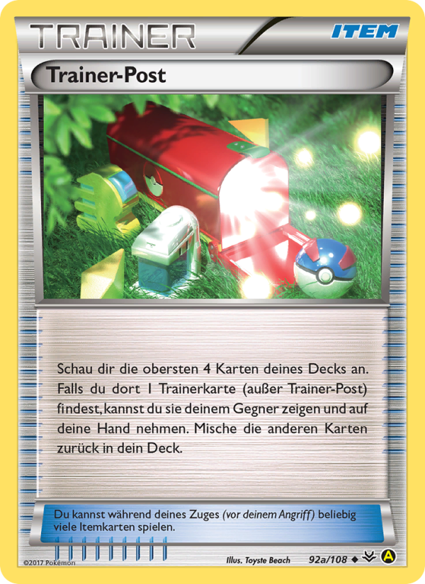 TrainerPost 92a — Drachenleuchten (German Pokémon TCG card)